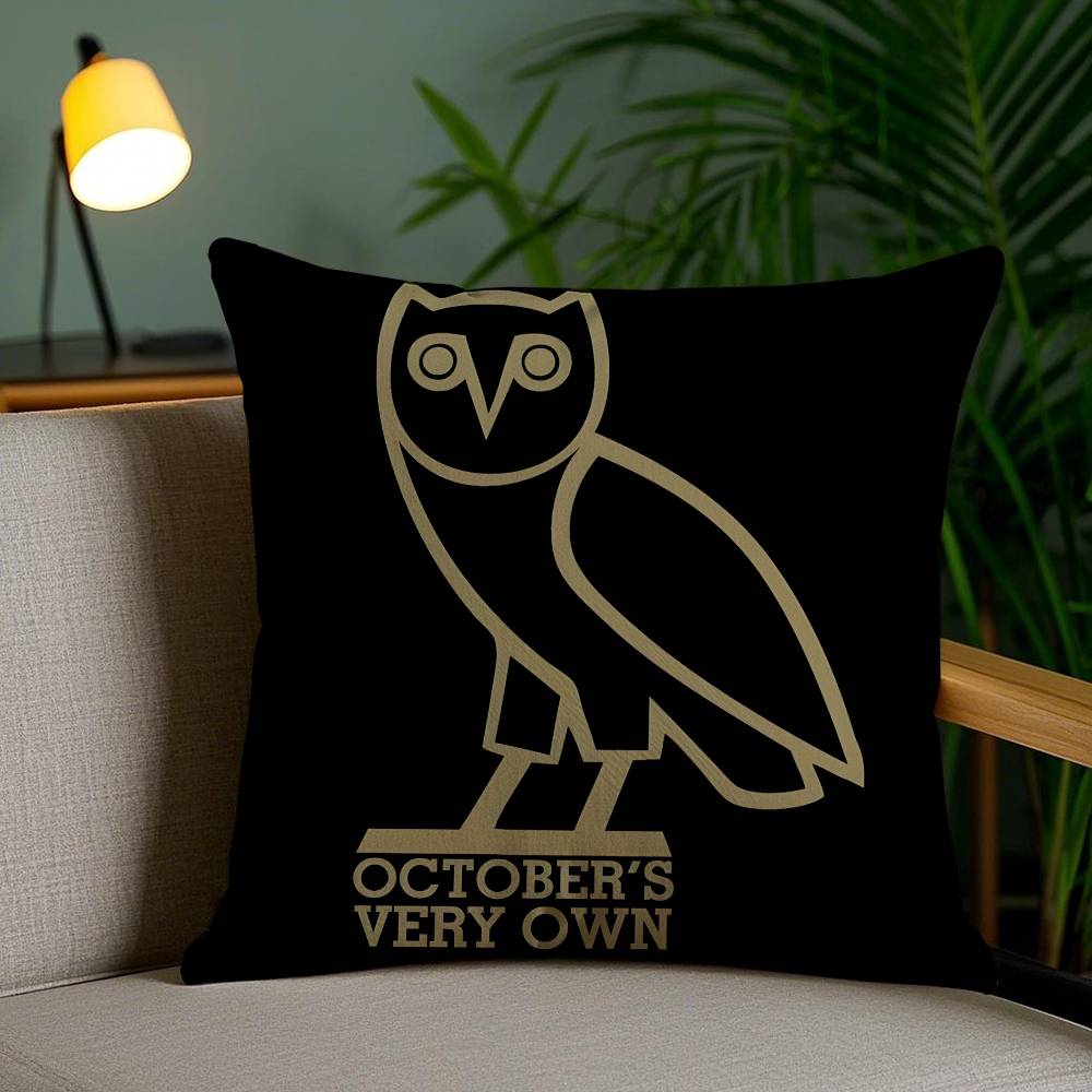 Octobers Very Own-O Owls Ovo Pillow Case Anti-Dustmite Pillowcase Invisible Zipper Silky Short Plush Sofa Cushion Cover
