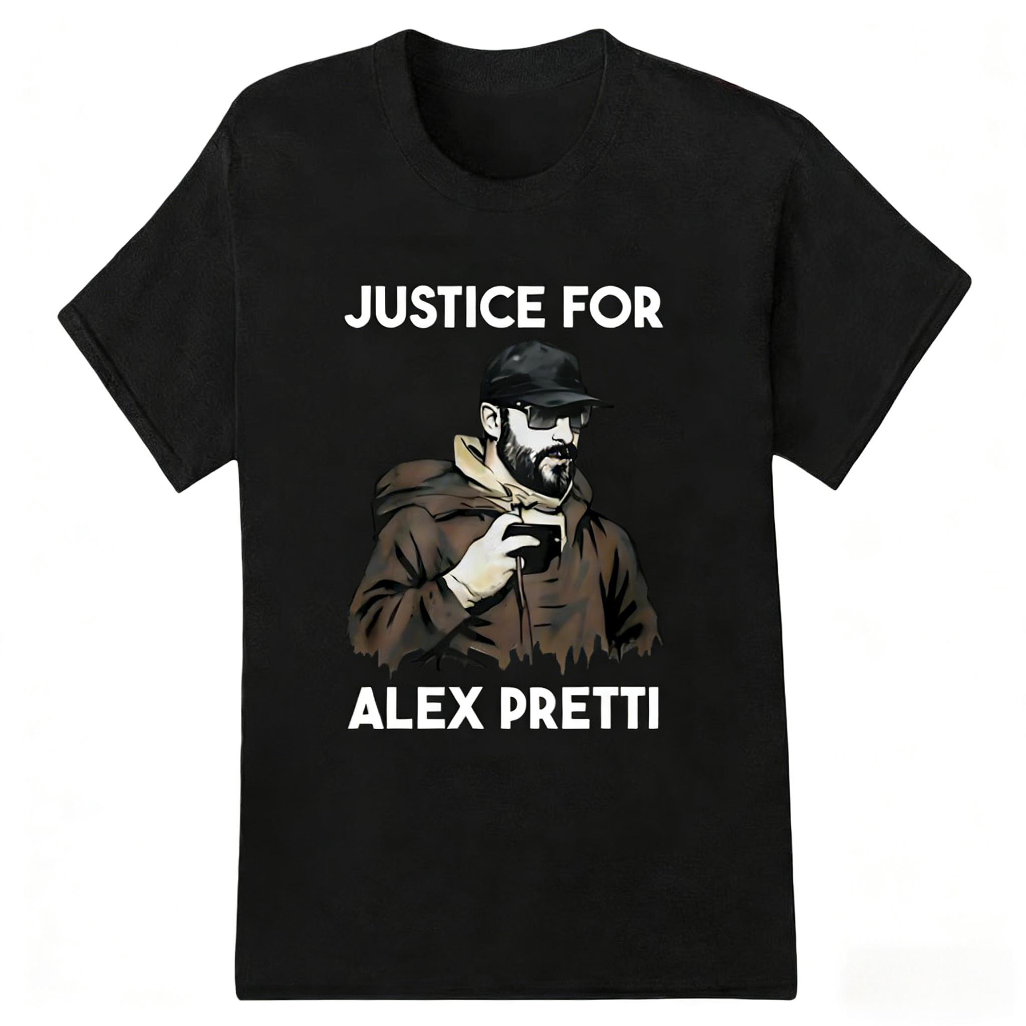 justice for Alex Pretti 100cotton unisex graphics Shirt Abolish ICE Minneapolis democracy protest Shirt Short sleeve Oneck S