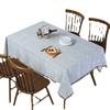 Household Cotton Linen Tablecloth Ins Style Simple Fabric Plaid New Chinese Coffee Table Mat Tablecloth Wear-Resistant Table Cloth