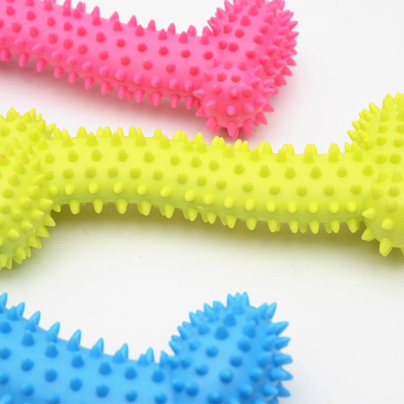 2026 Hots Tpr Rubber Dog Cat Bone Shape Toys Molar Cleaning Teeth Durable Dog Chew Toy