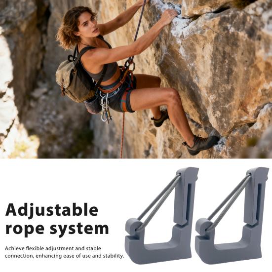 1/2 Bucăți Accesorii cu Cleme Design în Formă de U Fixare prin Agățare Cârlig de Remorcare cu Frânghie Împletită Neagră Reglabilă Clema Reglabilă Convenabilă