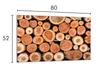Glas-Kochfeld-Schutzplatte 80x52 Holz