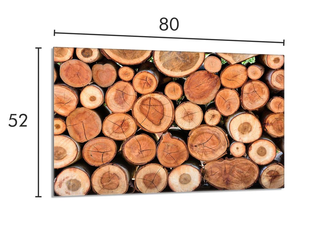 Glas-Kochfeld-Schutzplatte 80x52 Holz