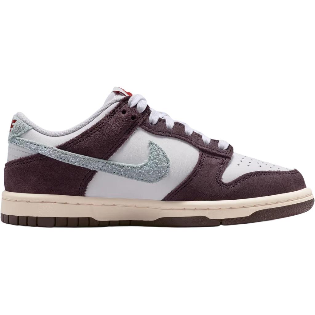 Nike Dunk Low SE Big Kids' Shoes White Burgundy Ash Glacier Blue Casual Sneakers IB5691-100