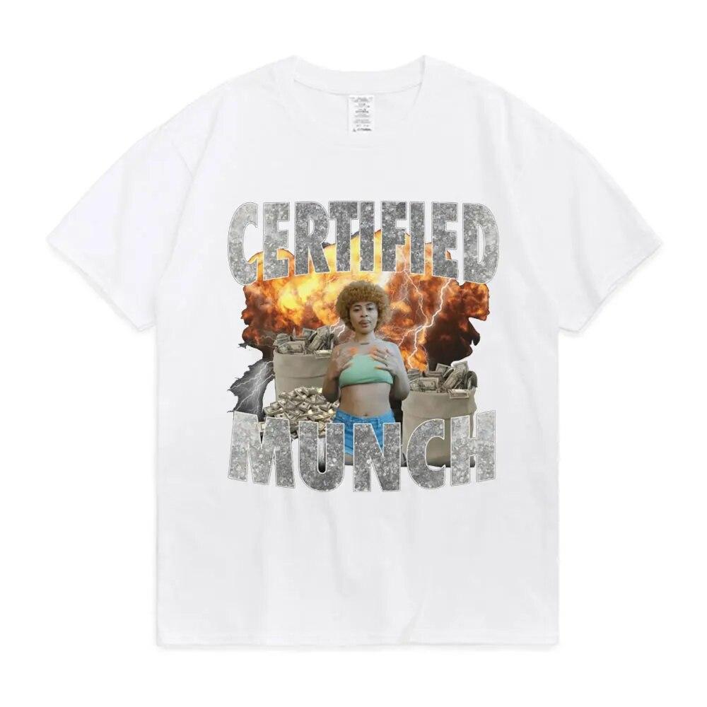 Ice Spice Certified Tričko Munch Funny Meme Tričko Hip Hop Retro Unisex Dámské Běžné Oversized Tričko s krátkým rukávem Streetwear