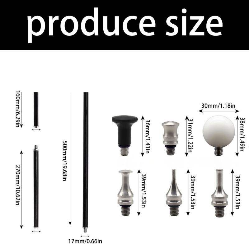 Tap Down Tool with 6 Replacement Heads Car Dents Repair Hammer Repair Tool Leveling Hammer Car Dents Restoration Tool