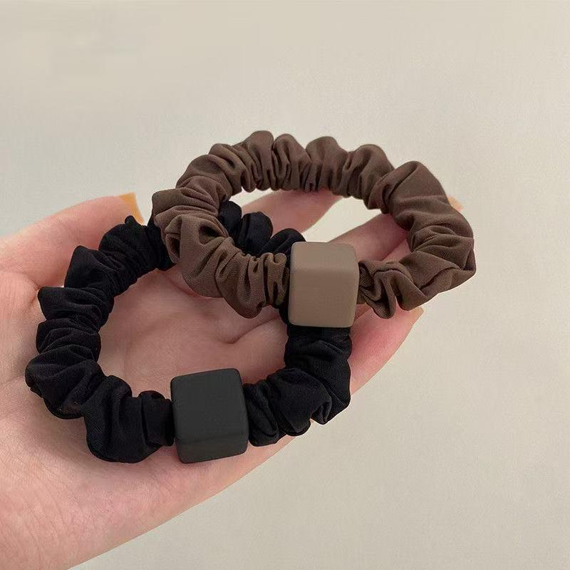 High-End Geometric Minimalist Hair Ties: Versatile Korean-Inspired Rubber Bands for Women