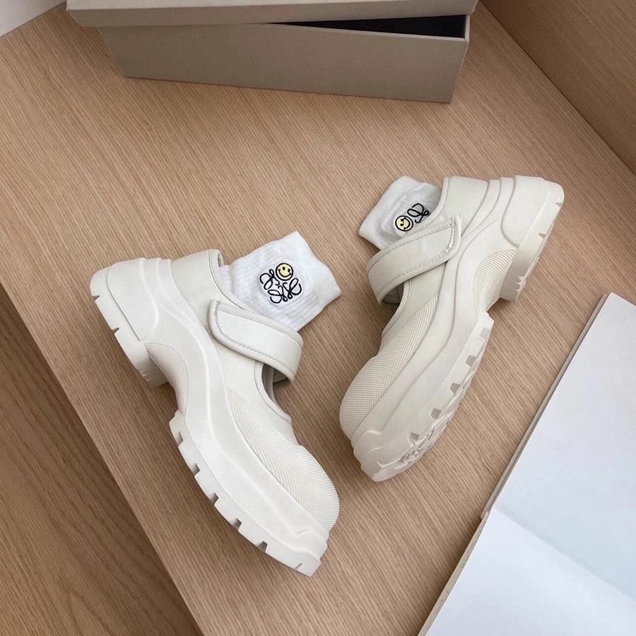 Cowhide version~ French retro Mary Jane women's shoes Velcro big head shallow mouth single shoes women's platform muffin shoes versatile