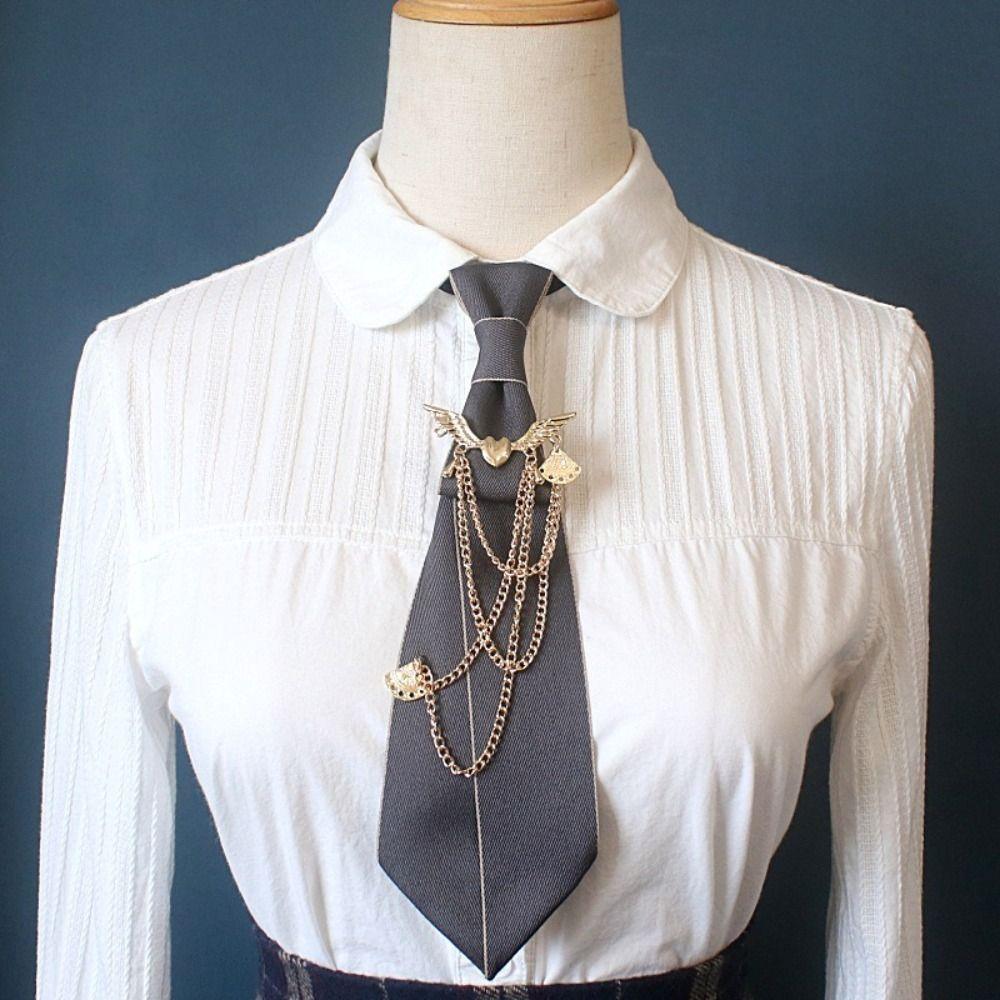 No Tie Needed JK Collar Pin Preppy Style Uniform Collar Clip Fashion Neck Ornament Student Daily