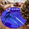 KPop Demon Hunters Pattern Round Rug, Indoor/Outdoor Mat, for Picnic, Gameroom, Bedroom, Office, Living Room, Home Decor Carpet, Birthday Gift