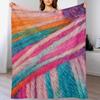 Bright Coloured Yarn Ball of Wool Knitting with Sparkle! Throw Blanket Lightweight Warm Blanket for Travel Camping
