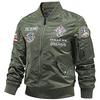 RENHE Military Jacket Mens Workwear Riders Work Use Embroidered Short Length Bike Casual Jumper Spring Summer Autumn Green Size L