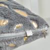 2pcs Fur Throw Pillow Cover Solid Color Bronzing Feather Plush Cushion Cover Pillowcase   for Car/Sofa/Bed/Home Decorative 4545