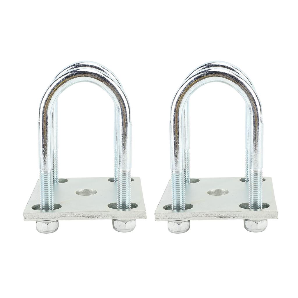 2 Set Kit Șurub U Metal Axă Arcuri Lame Șuruburi U Capacitate Portantă 150lbs cu Placă pentru Remorcă Barcă Ponton pentru