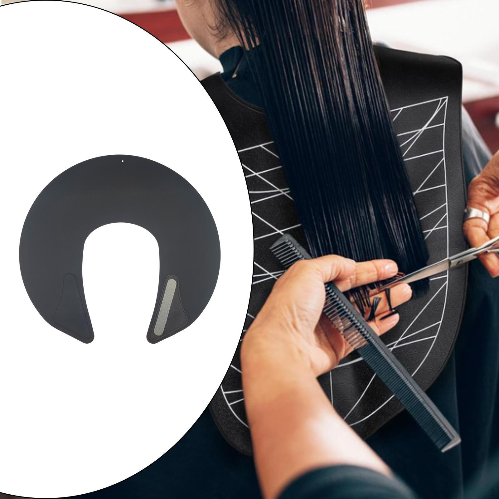 

Складная шаль для стрижки волос, силиконовый переносной парикмахерский инструмент, воротник для окрашивания парикмахерских инструментов чёрный