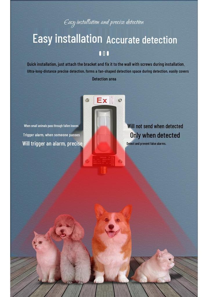 Explosion-Proof Tri-Axial Infrared Detector for Pipeline and Oil Depot Intrusion Alarm System