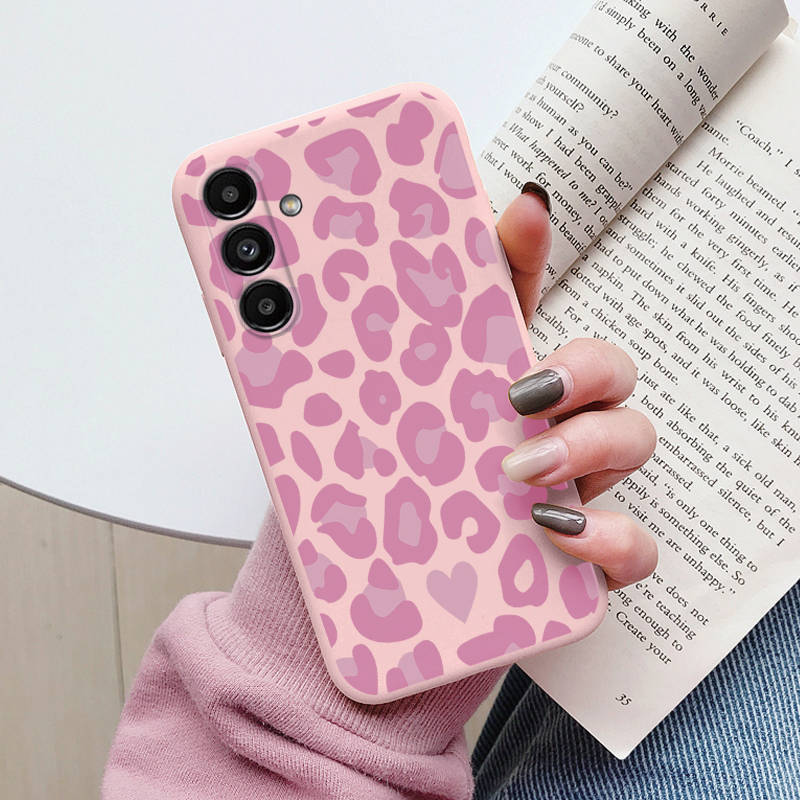 Leopard Case For Samsung Galaxy S25 S24 S23 S22 FE S25+ S24+ S23+ S22+ Plus S 25 Ultra Phone Cover Shockproof Soft TPU Fundas
