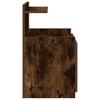 Nightstand with 2 Drawers Smoked Oak Finish 40 X 36.5 X 62 Cm