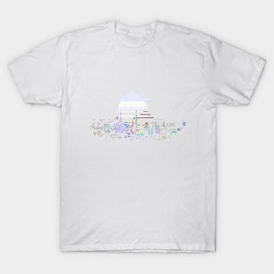 T-Shirt Damen 8 Bit Neon City Harajuku Print Kawaii T-Shirt Sommer Kurzarm Damen T-Shirt Top Tee