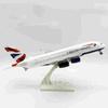 Die-cast Resin Airplane Model A380 British Airways 30CM 1/240 Scale 380 Model Plane with Stand Aviation Enthusiasts Gifts