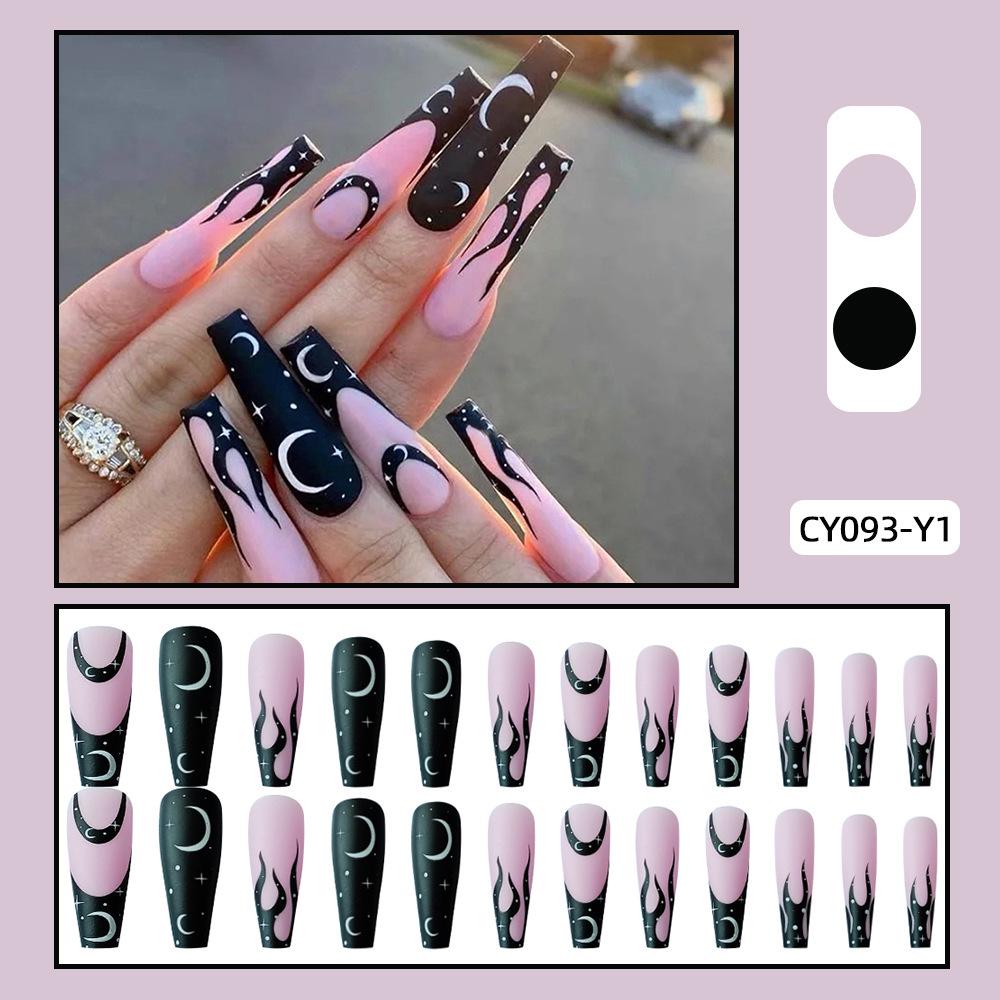 Hosszú Trapéz Koporsó Műköröm Matricák