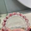Cherry Blossom Rain Rose Pyroxene Bracelet Ice Species Floating Flower Natural Crystal Bracelet Women'S Round Bead Beaded Jewelry
