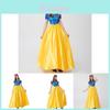 Elegant Long White Snow Princess Costume For Halloween Themed Events In Polyester Fabric