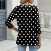 Women's V Neck 3/4 Sleeve Tops Casual T Shirts Basic Summer Tees Loose Fit Fall Pullover Tunic
