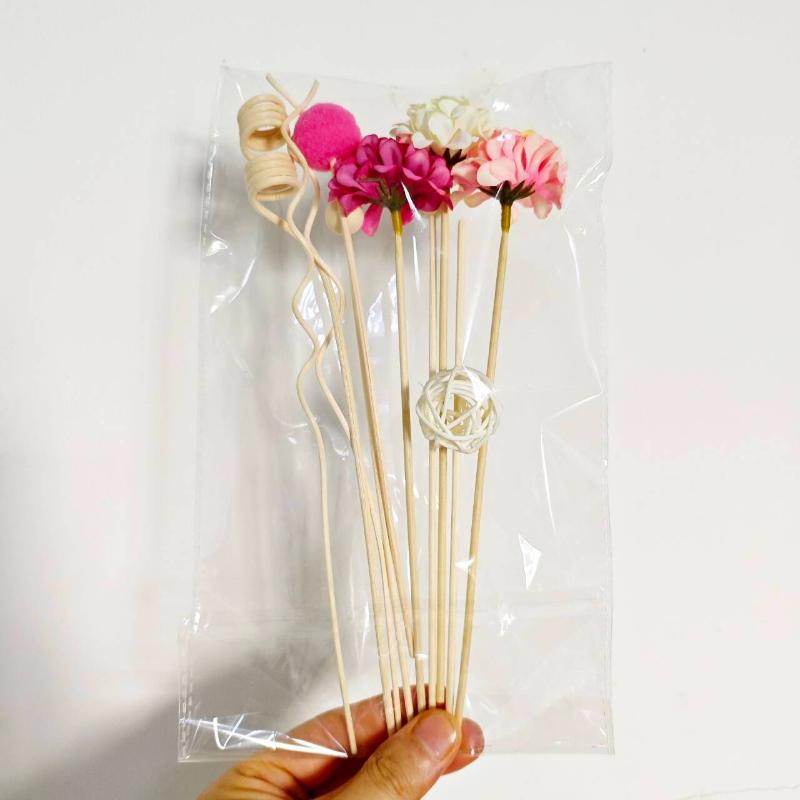 10pcs/set Hydrangea Flower Reed Diffuser Sticks DIY Fireless Fragrance Replacement Refill Air Freshener Rattan Sticks Home Decor