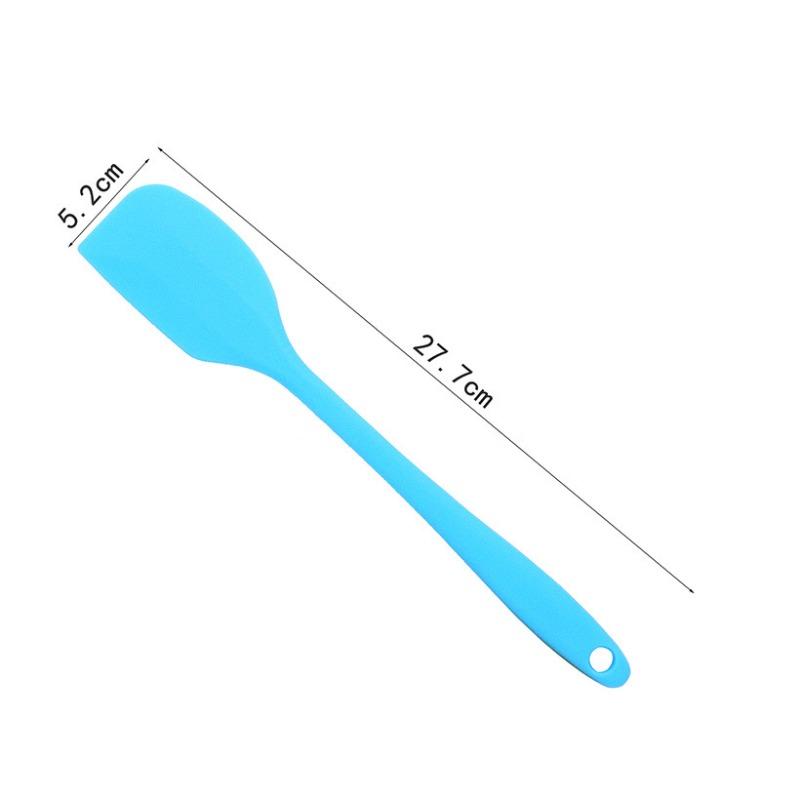 1pc Large Heat-Resistant Flexible Silicone Baking Spatula, Random Color, Easy To Clean, Kitchen Baking Tool, Cream Scraper