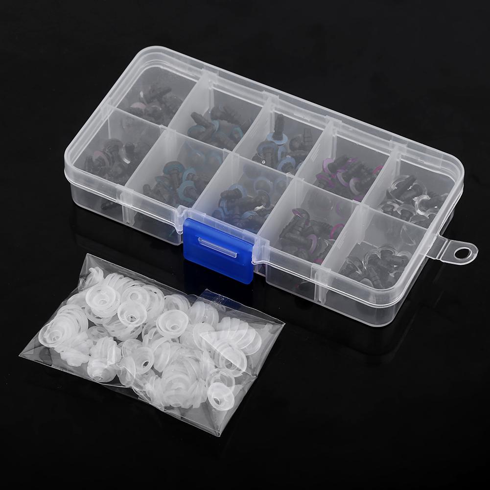 100pcs Plastic Doll Safety Eyes For Teddy Bear Felting Toys DIY Craft Accessories 8MM