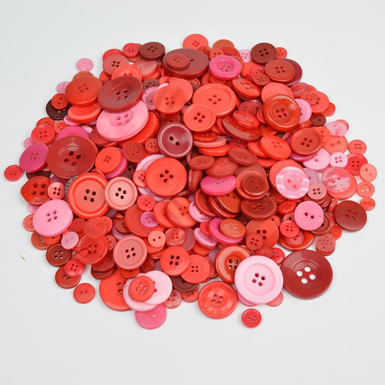 Available Now! Mixed Color Round Resin Buttons for DIY Crafts – Ideal for Handmade Button Art and Floral Designs.