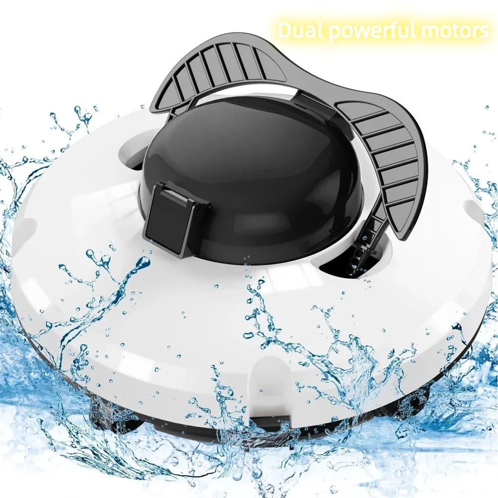 Intelligent Fully Automatic Pool Cleaner, Wireless Robot for Diving and Sucking Underwater Dirt