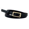 Pu Minimalist Leather Waist Belt For Women With Rectangular Buckle Design