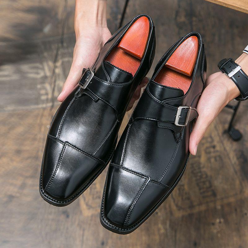 Formal Leather Shoes For Men Brogue Dress Flat Man Casual Shoe Business Pointed Toe Punk Retro New In  New Arrivals Pu