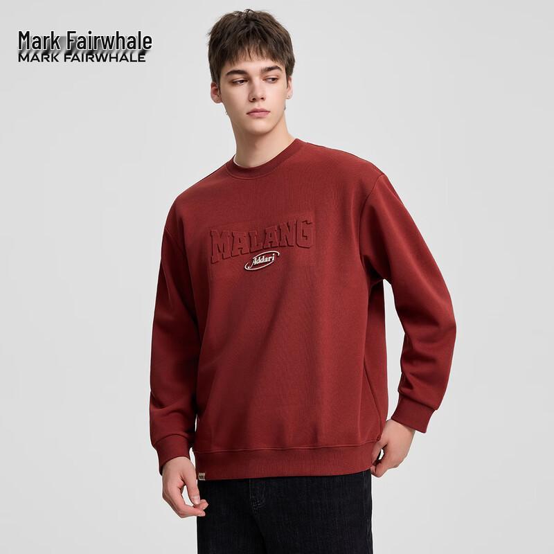 Mark Fairwhale Men's Letter Print Round Neck Sweatshirt