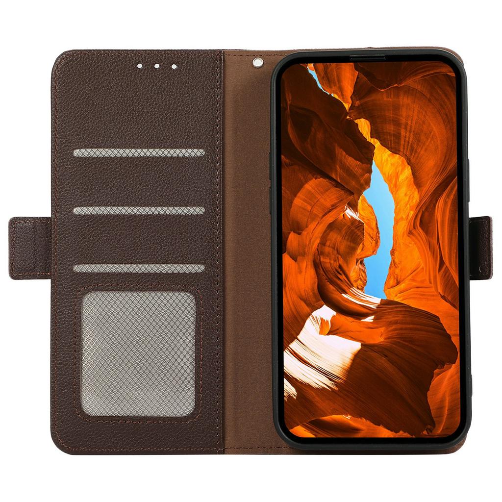 For OnePlus Nord 5 5G Case Litchi Texture Leather RFID Blocking Phone Cover