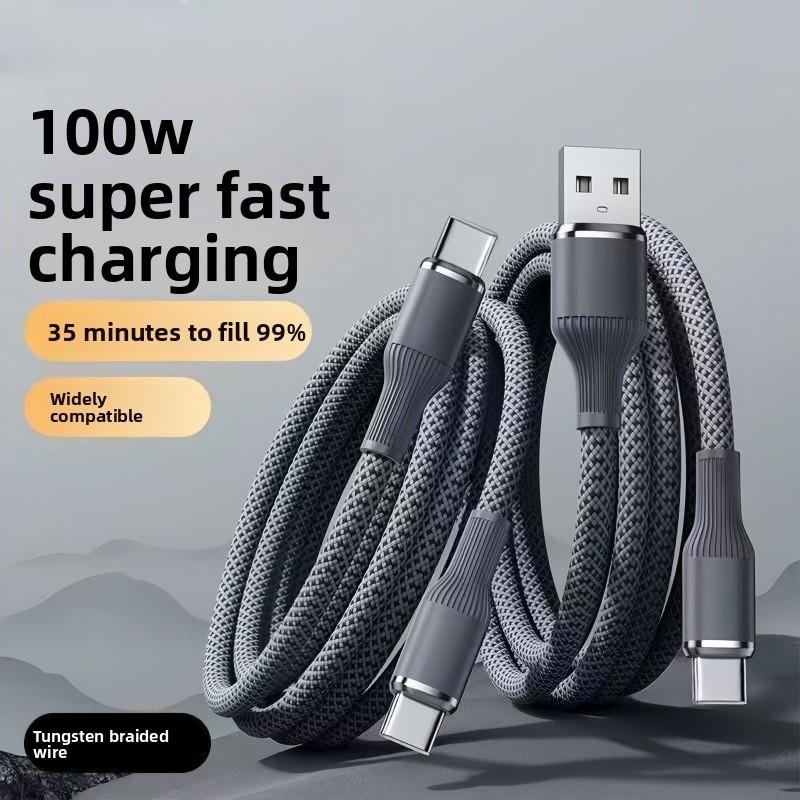 Type C Usb Charging Cable 100w Fast Charging For Huawei Apple Xiaomi Oppo Devices