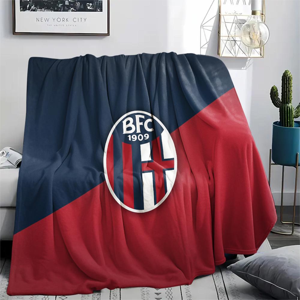 Bologna FC pattern Flannel Blanket, High quality Comfortable for All Seasons, Home Decor, Warmth and Comfort, Perfect for Gifts.