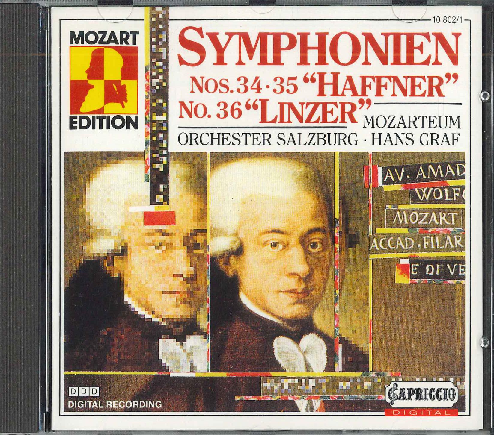 

CD HANS GRAF Morzart Symphony No.34 35 36 108021 Japan Classical Used