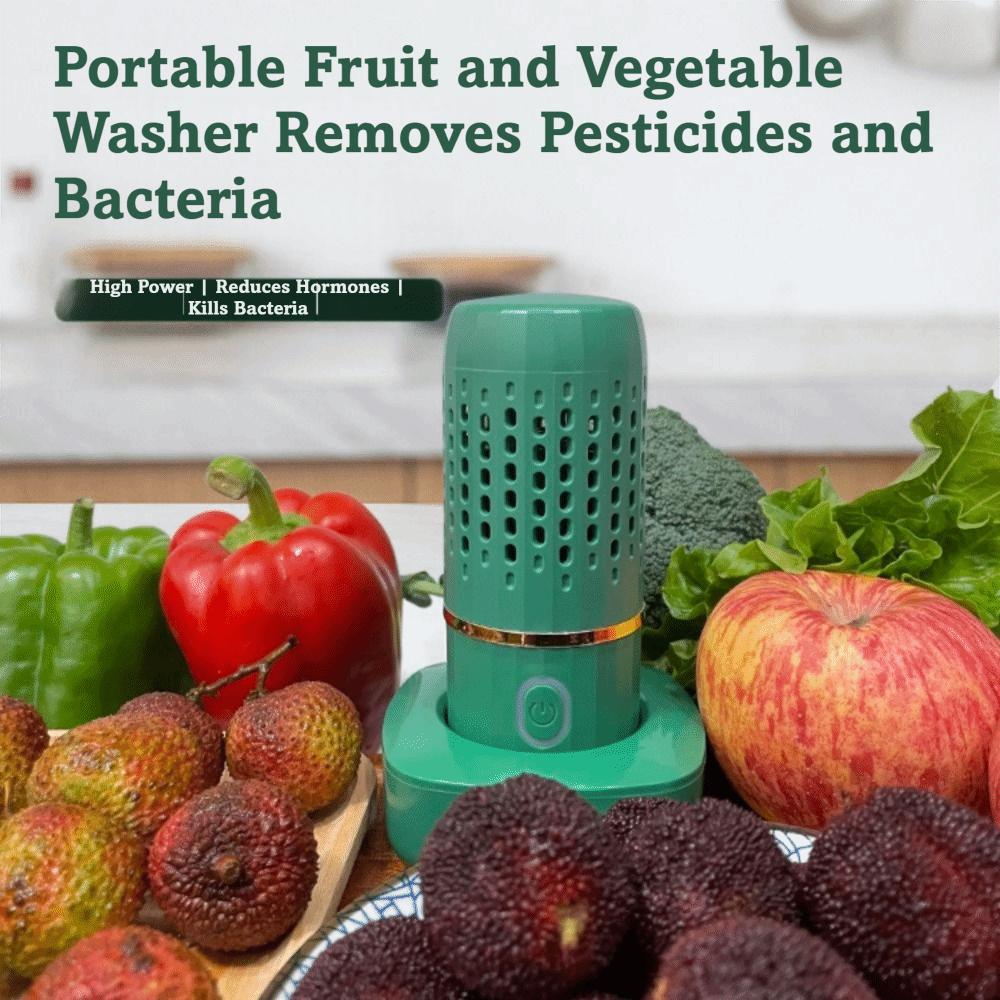 Wireless Food Cleaner Mini Vegetable Cleaning Machine  Outdoor Picnic