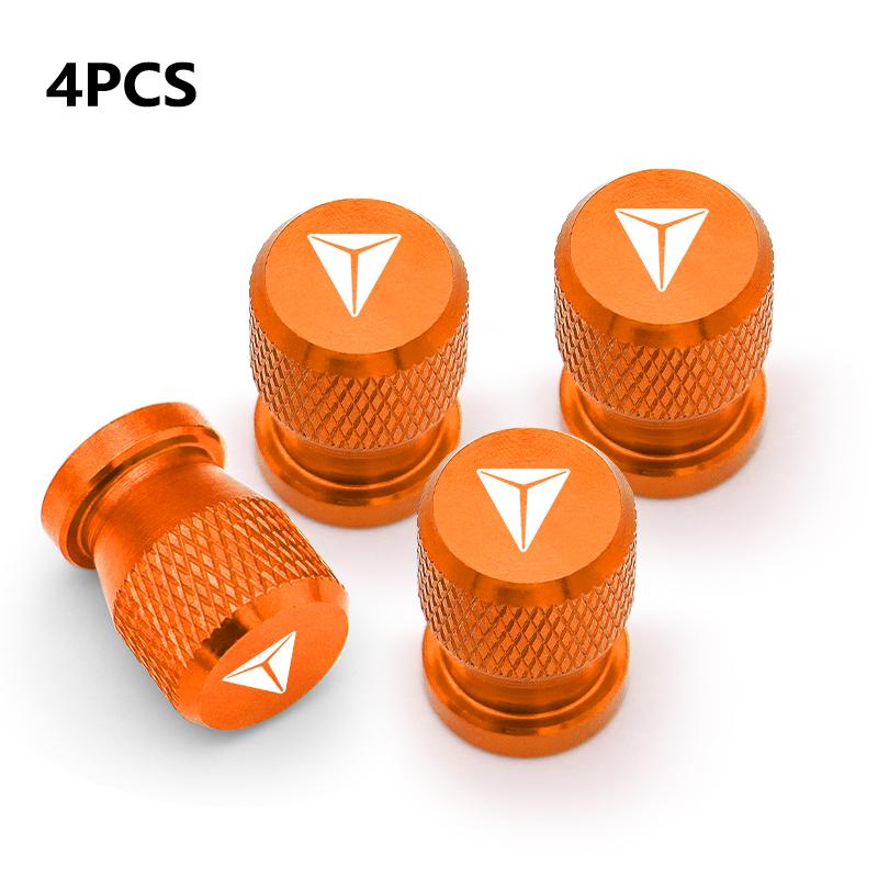 4Pcs Car Wheel Tire Valve Caps Metal Waterproof Dust Covers For Deepal S05 L07 S07 G318 EV Shenlan Car Accessories