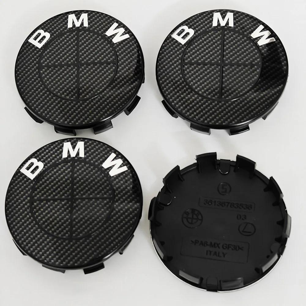 4pcs For BMW 50th E90 E60 F10 F20 G20 G30 E53 E85 E70 56mm 68mm Blue White Car Hub Cap Wheel Center Cap Emblem Badge Accessories YB4