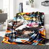 Fire Force Print Flannel Blanket High Quality Warm Comfortable Cover for All Seasons Perfect for Gifts Home Decor