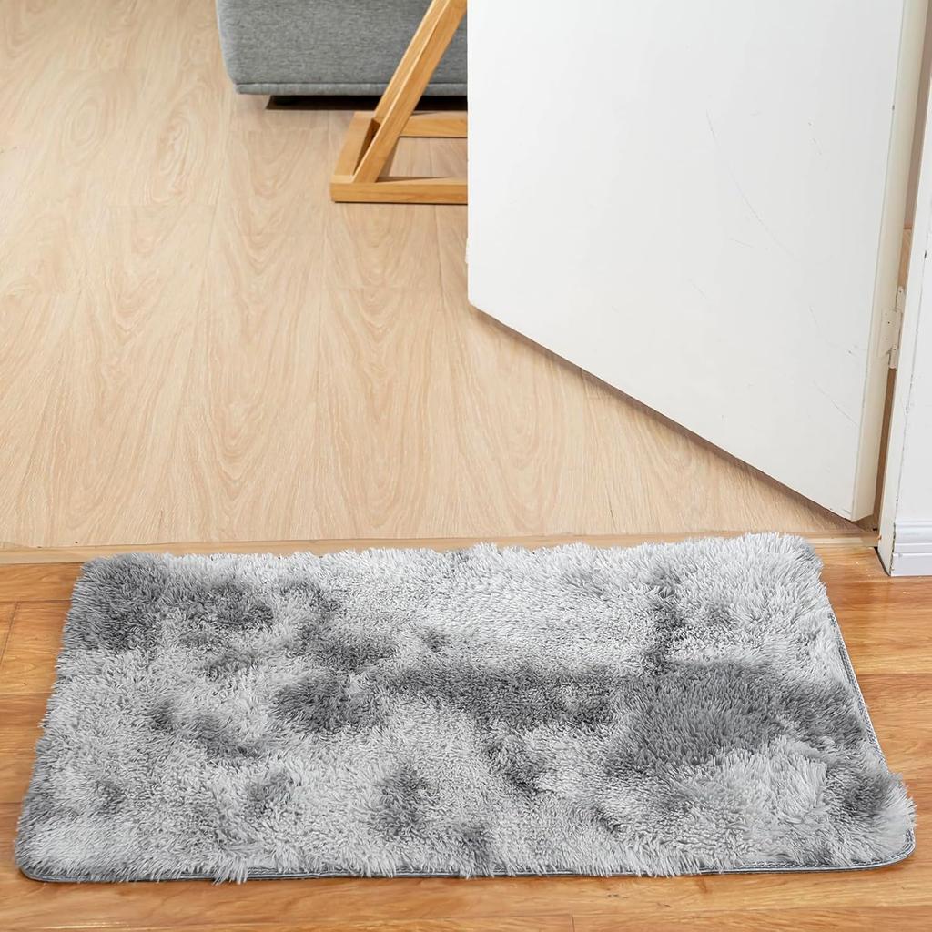 VIKAMA Modern Simple Plush Carpet Solid Color Entrance Door Mat Home Decoration Comfortable And Soft Living Room Bedroom Mat