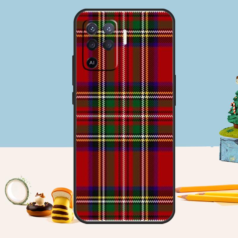 Clan Stewart Dress Plaid Pattern Case For Oppo A5 A6 Pro A15 A16 A76 A96 A17 A57 A98 A58 A78 A18 A38 A54 A74 A94 A40 A60 A80