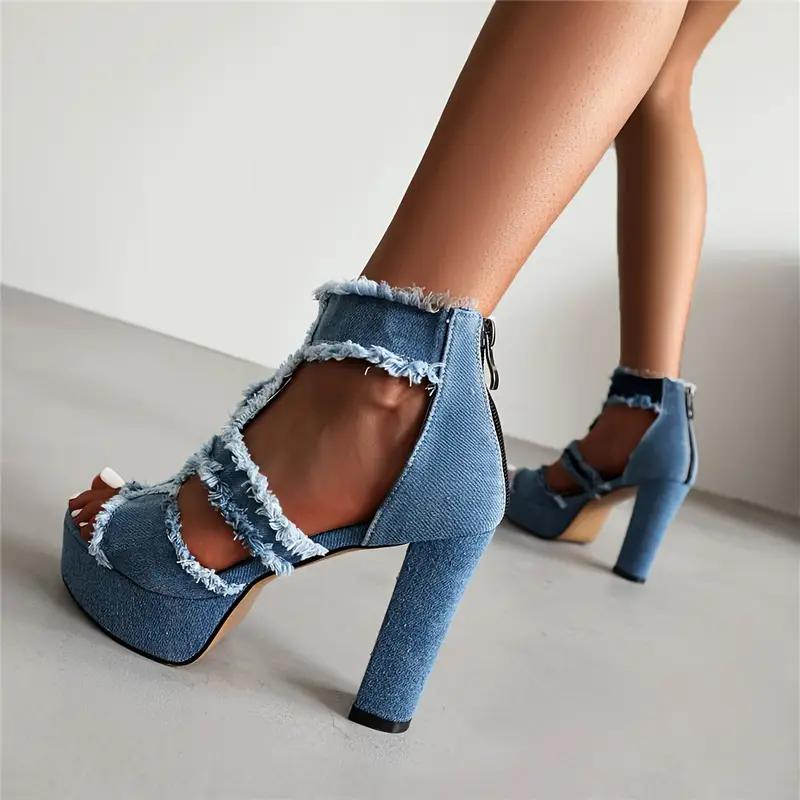 Fashion 2024 New Designer Outdoor Fashion Summer Sandals High Heel Platform Women Shoes Comfortable Peep Toe Sandals Shoes for Women