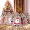 Christmas Advent Calendar Bag Merry Xmas Eve Stocking Home Door Table Fireplace Mantle Decoration Kid Boy Girl Gift Present