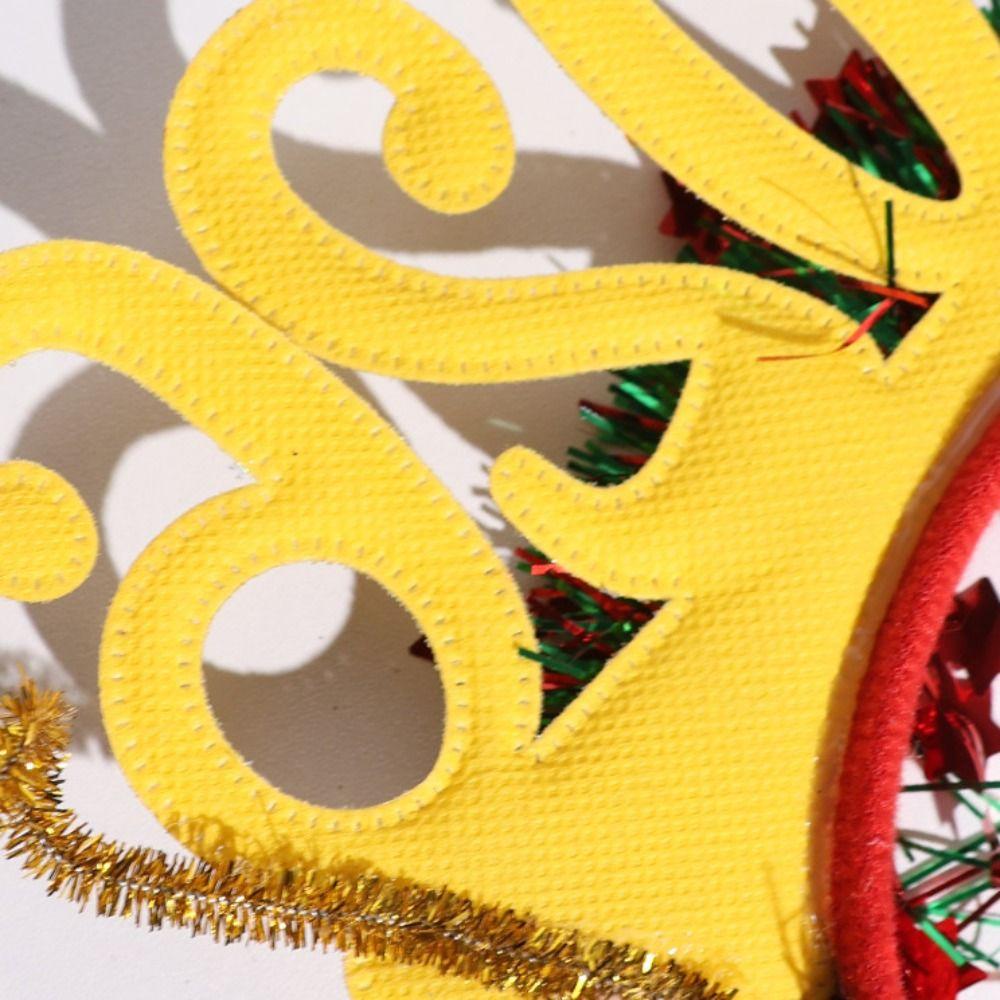 Sequin 2026 Happy New Year Headband Cute Christmas Headpiece New Year Decorative Headdress  Cosplay