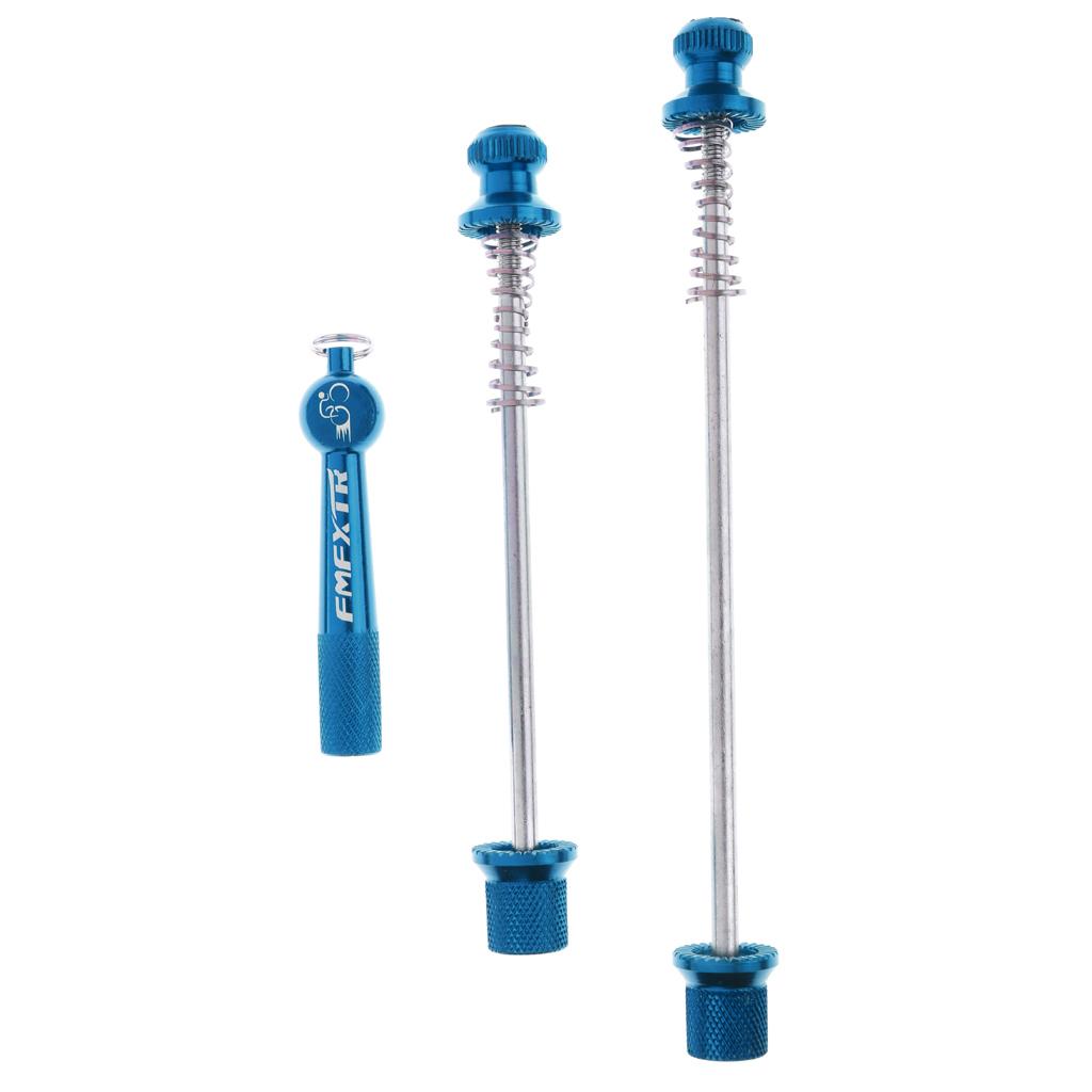 Security Bicycle Wheel Hub Skewers Aluminum Alloy Quick Release Anti Theft Axle for Road MTB